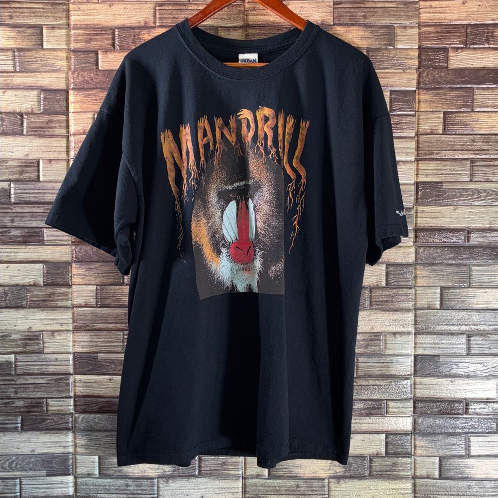 EUC Mandrill Album Cover Gildan Ultra Cotton Black T-Shirt XL